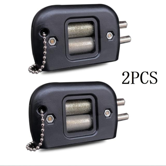 TEMU Doppelseitiger Schleifstein für Eishockey, Eiskunstlauf, Speedskates – Kein Schleifhalter erforderlich