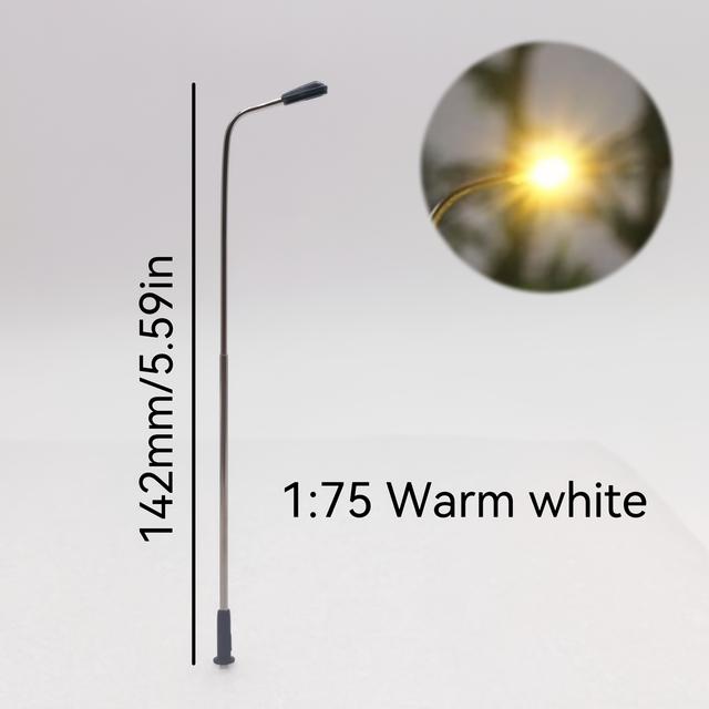 TEMU T05-01 10pcs Of 12v Voltage Miniature Street Lights For Sand Table Models (wired For Easy Setup) Decorative Landscape Lights For Train Models
