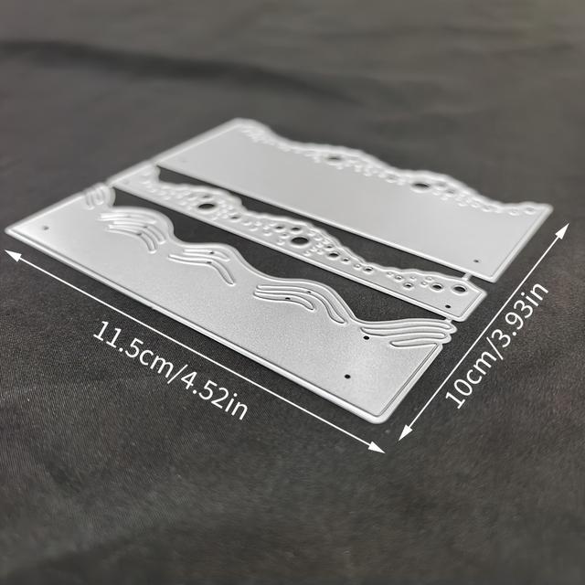 TEMU 1pc Innovative Wave-shaped Cutting Dies, Perfect For Scrapbooking And Embossing Stencils, Ideal For Crafting Handmade Greeting Cards And Gift Card Making Tools