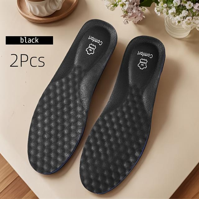 TEMU 2pcs/a Pair, Double-layer Thickened Insole, Sweat-absorbent And Breathable, Suitable For Shoes, Soft, Comfortable And Shock-absorbing | Genuine Material With Internal Sponge For Shock Absorption
