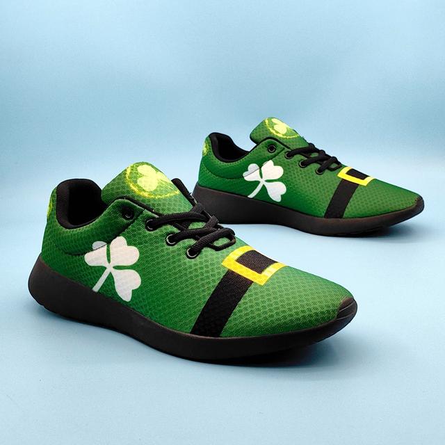 TEMU Men's Casual Lightweight Breathable Sports Shoes With A 's Theme Featuring A 'shamrock' And ''s Belt'