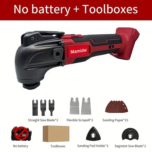 TEMU 20, 000 Rpm Cordless Quick-release Oscillating Tool, A Versatile Electric Trimmer Compatible With 18v Batteries