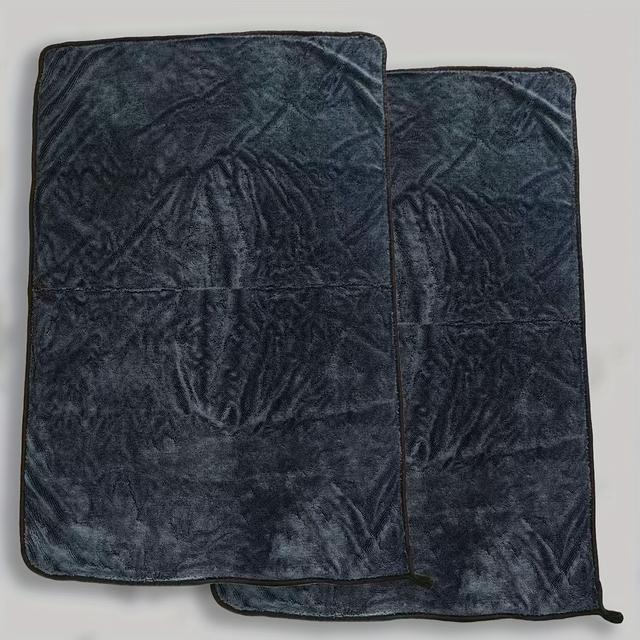 TEMU 2er-Pack Mikrofasertücher für Autos, LKWs, SUVs – Schnelltrocknend, Weich & Hoch Saugfähig, Streifen- Kratzfrei – Ideal für Autoaufbereitung Fahrzeuge – Packung (2)