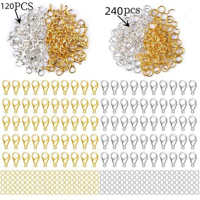 TEMU Набір: 240 шт. відкритих з'єднувальних кілець та 120 шт. застібок-лобстерів | Залізо для виготовлення ювелірних виробів, бренд YKMRANXIWGR