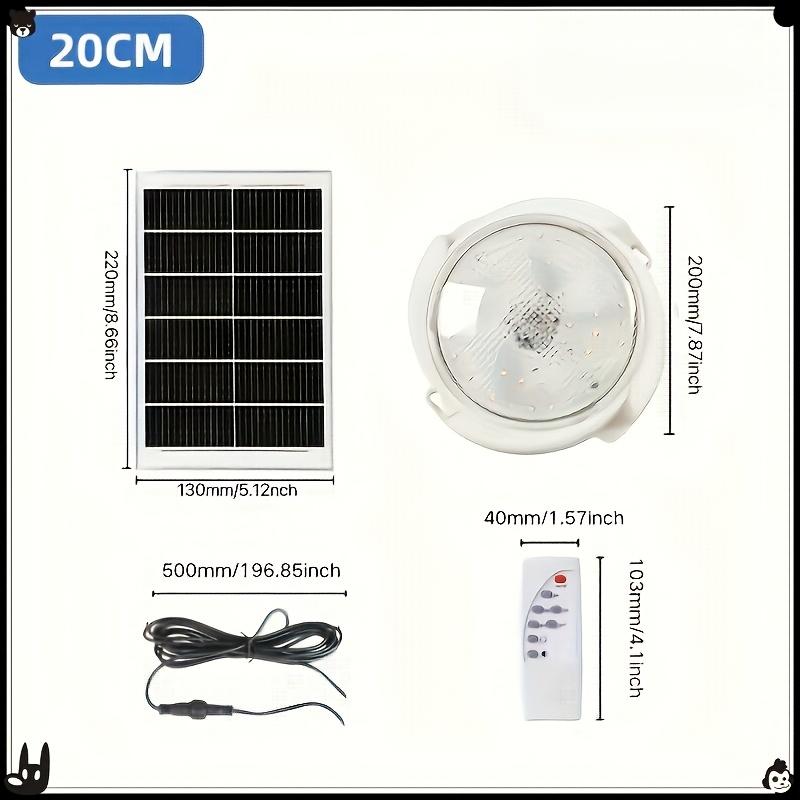 TEMU Intelligent Remote Solar Ceiling Light, Outdoor Solar Patio Light, 3 Adjustable Modes, Suitable For Parks, Fences, , Garden, Courtyard Lighting