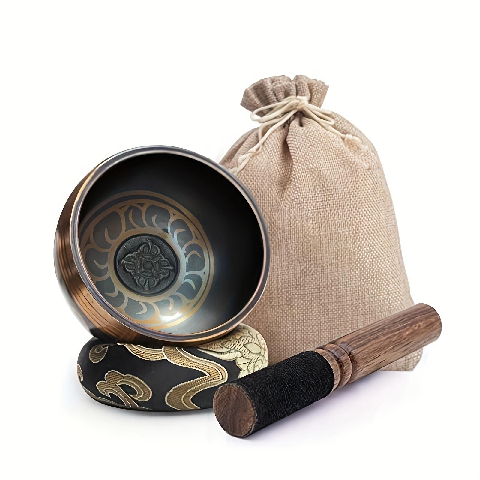 TEMU Handmade Tibetan Singing Bowl Set, For Yoga, Meditation, Mindfulness, , And Chakra Balancing
