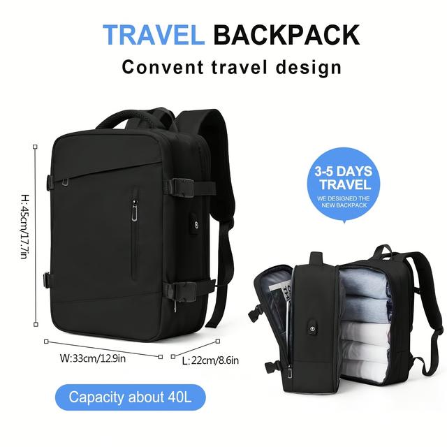 TEMU A Multifunctional Airbag Backpack For Hiking, Suitable For Men And Women, Featuring A Large Capacity Vacuum Storage, Perfect For Stylish Business Travel