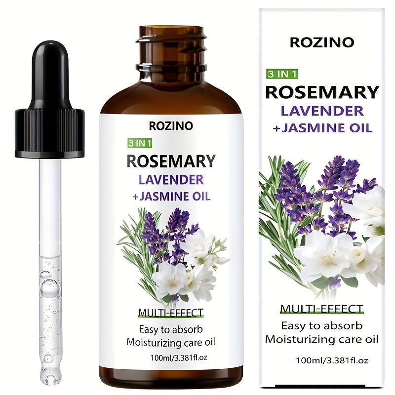 TEMU 100m 3-in-1 Lavender Rosemary Jasmine Oil, Oil, Used For Massage, Skin Care, Scraping, Shower, Facial, Body, Nail, Hair, Eyelash Care Universal