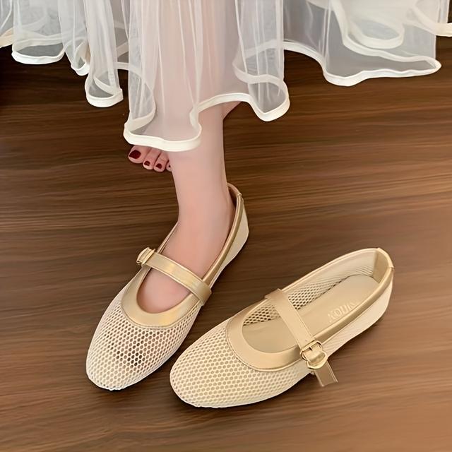 TEMU 3cm Mesh Footwear For Women - Elegant, Comfortable, And , Women Shoes