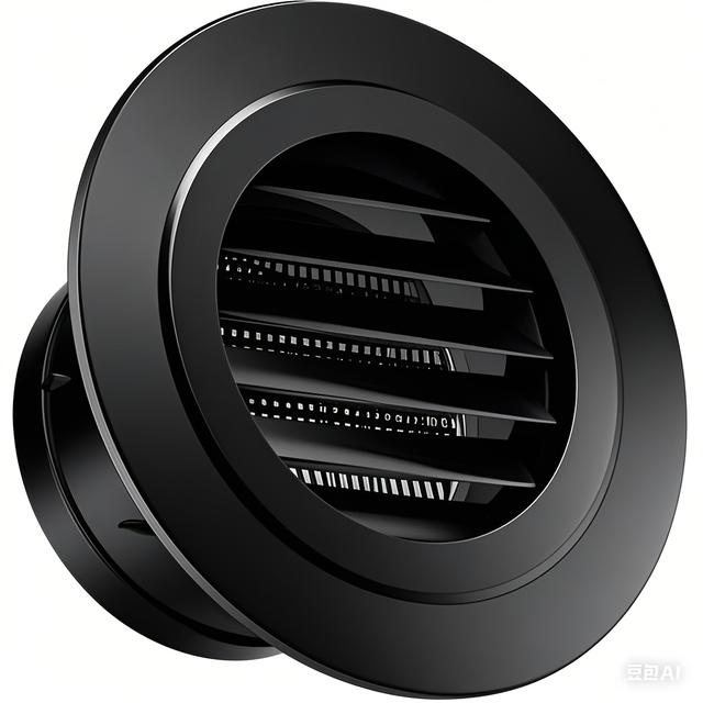 TEMU Arch-shaped Exhaust Vent Cover With Built-in Mesh Screen, Black Circular Abs Louver Grille Cover