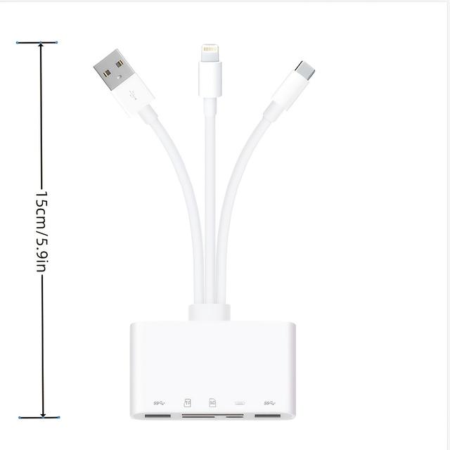 TEMU Memory Card Reader, Usb Otg Adapter & Sd Card Reader For /i-pad, & Sd Card Slots, Supports Sd///sdxc/mmc