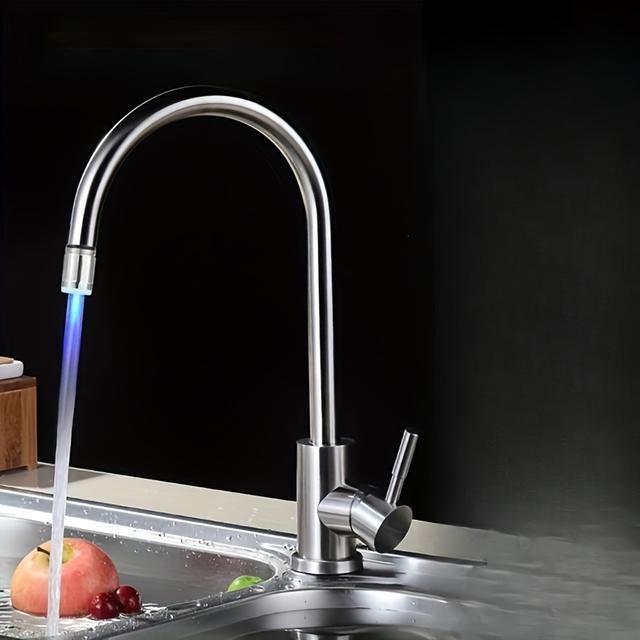 TEMU individual de luz para grifo a la que de color - Luz LED para grifos que de , adecuada para fregaderos de cocina y baño, fácil instalación y activación táctil