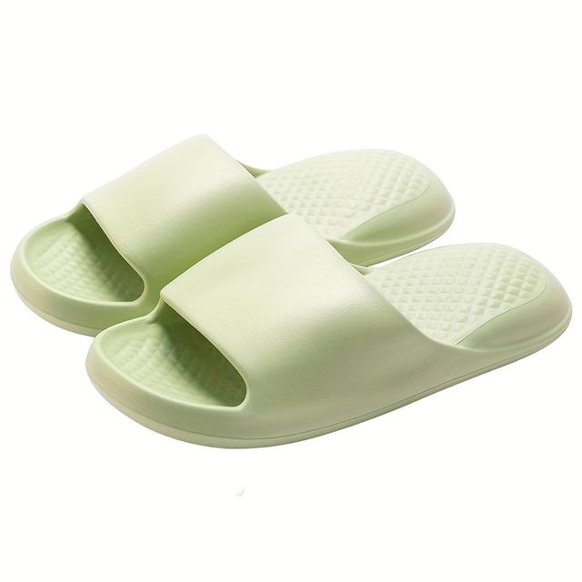 TEMU Solid Color Unisex Comfortable Minimalist Creative Air Cushion Summer Women's Slippers Versatile Couple Outdoor Indoor Outdoor Bathing Multiple Colors Sandals Le-576, Women Shoes