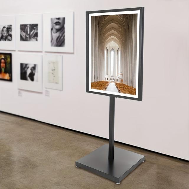 TEMU Billboard Sign Stand, Sign Holder Floor Stand With Heavy Duty Pedestal, Adjustable Pedestal Poster Stand, Coffee Shop Restaurant Menu Display Stand, Exhibition Hall Promotional Stand