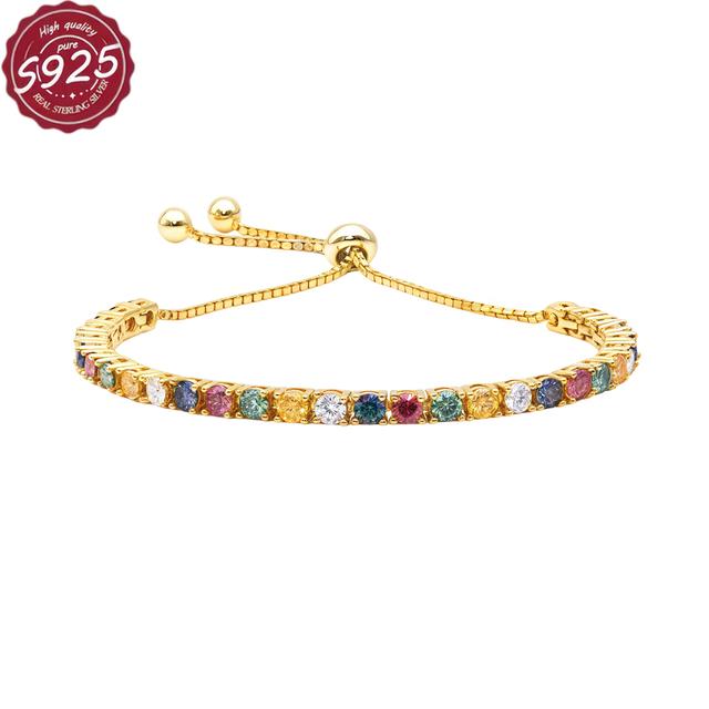 TEMU Adjustable Moissanite Made Of 925 Sterling Silver, Featuring Vvs1 Lab- Stones, Ideal For Valentine's Day, Christmas, And Other , Presented In A Gift Box