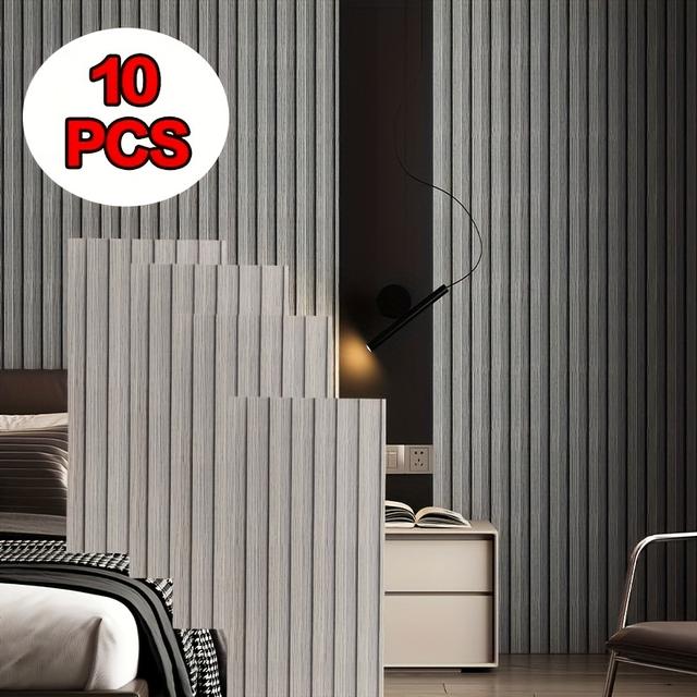 TEMU 10pcs Wood Grain Pattern, For Living Room, Kitchen Backsplash, Bathroom - Decorative Wall, Home Renovation & Interior Design, Bathroom Wall Tiles