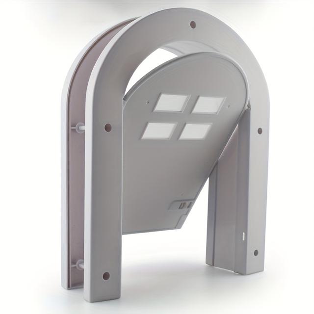 TEMU 2 Color Options, White And Black, For An Indoor Cat Door Featuring A Dual Locking Mechanism, Suitable For Cats Weighing Up To 20 , Designed For Cats And Small Dogs