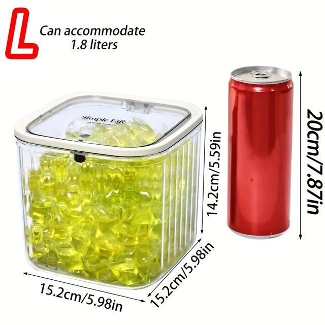 TEMU 1pc Bathroom Organizer And Storage Jar For Laundry Pods, -type Storage Box For Laundry Supplies, Suitable For Storing Laundry Powder, Fragrance Beads, Canisters