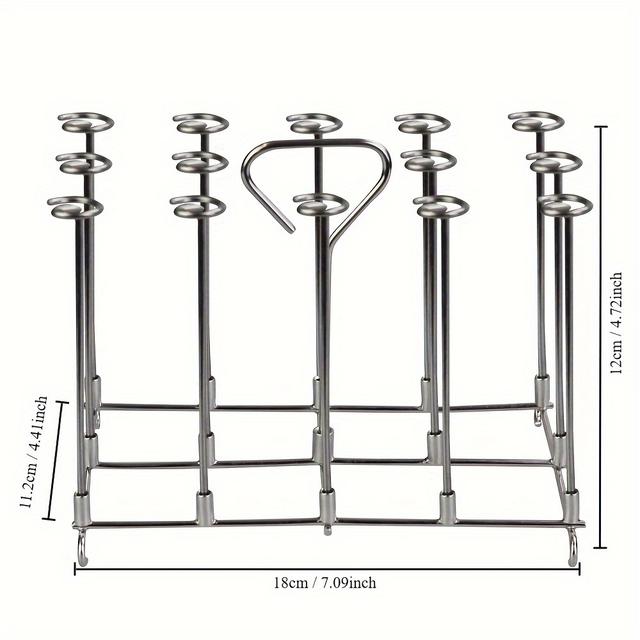 TEMU Air Fryer Vertikaler Quadratischer Grill Edelstahlspieße Küche Haushalt