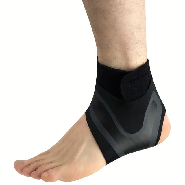 TEMU Flexible Ankle Compression Aid - Breathable Elastic Support Sleeve With Fastening, Ideal For Basketball, Football, Running, And More