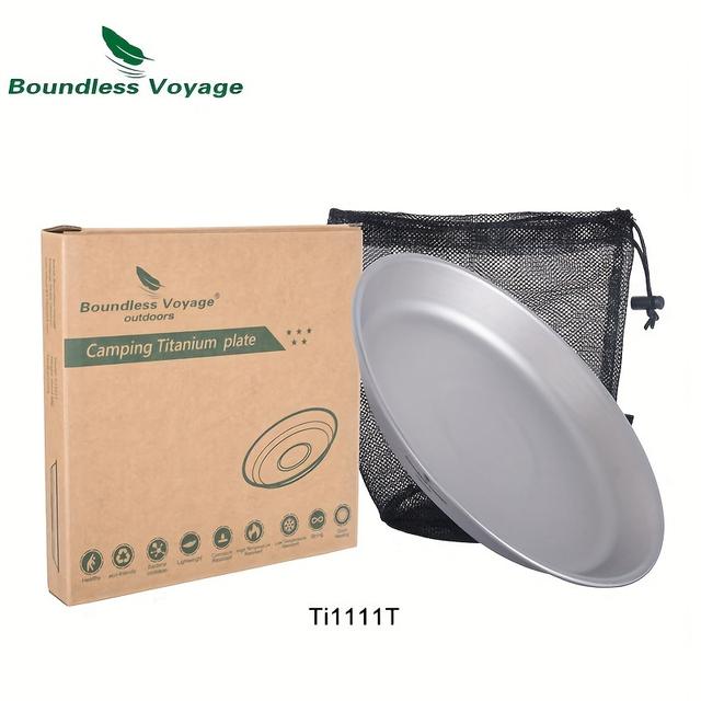 TEMU Voyage 1pc Pure Titanium Outdoor Bowl - Lightweight, Portable Camping Dish For Salads & Seasonings