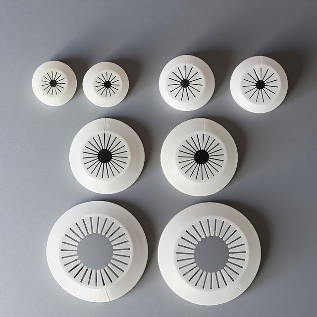 TEMU 8pcs Multi-combination Plastic Pipe Cover Set For Sink, Bathroom Faucet Angle Valve, And Air Conditioning Drain Sealers – Accessories