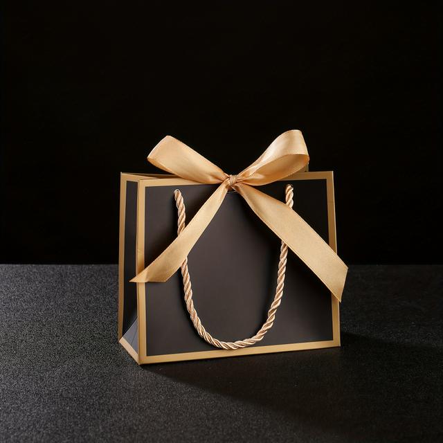 TEMU 16pcs Mini White Gift Bags With Ribbon - Parties, Day, Weddings & More - 5.51x2.36x4.72" Size