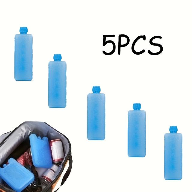 TEMU Tartós PE jégkockák, 5 db újrahasználható hűtőtáska jégpárnák, érintésmentes élelmiszerhez