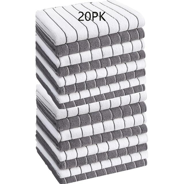 TEMU Kitchen Microfiber Dish Towels, Stripe Designed, Super Soft And Absorbent Dish Cloths
