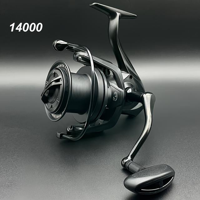 TEMU Lure Fishing Reel Long Casting Reel -14000, Drag 42lb, Metal Spool Fishing Reel, Ratio 4.8:1 Spool, Suitable For Freshwater And Saltwater Fishing, Spinning Reel