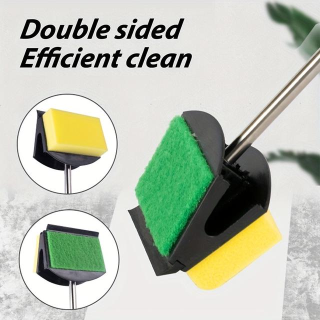 TEMU 1pc Aquarium Fish Tank Glass Plant Cleaning Brush With Floating Window Algae Scraper Sponge Accessory Tool, High Quality