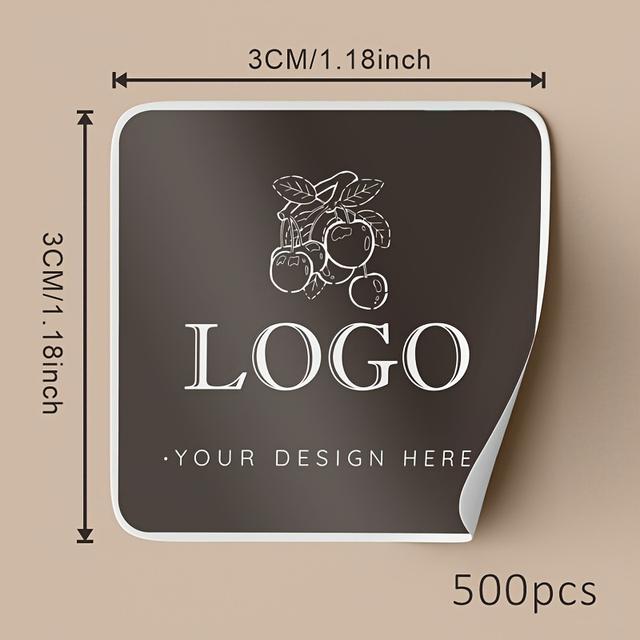 TEMU 500pcs Custom Sticker Labels, Round Adhesive Stickers With Your Own Text , For Business Logos, Weddings, And Packaging