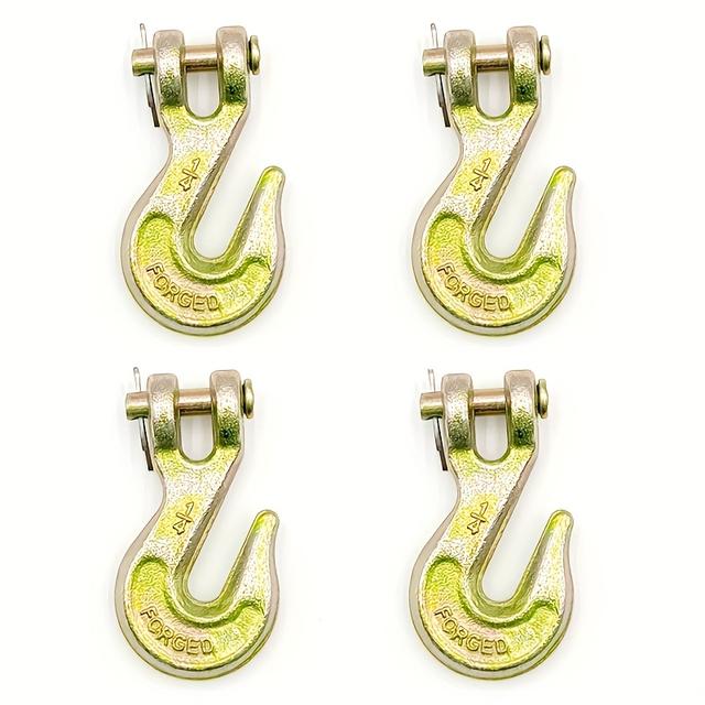 TEMU 2/4/6pcs, G70 Heavy Duty Grab Hook Set - Enhanced Safety Lock U-shaped Hooks, For Secure Tying, Towing And And Flatbeds, Practical Tool