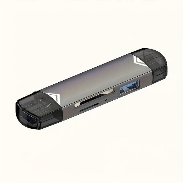 TEMU 6 In 1 Usb 3.0 Transmission 5gbps Rate Card Reader, Type-c Interface Plug And Play