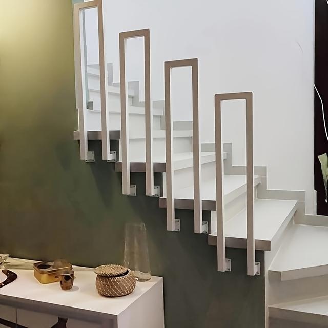 TEMU U-shaped Indoor Stair Railing, Outdoor Stair Handrail, Indoor Stair Railing, 35 To 110 Cm, Wrought Iron Stair Railing