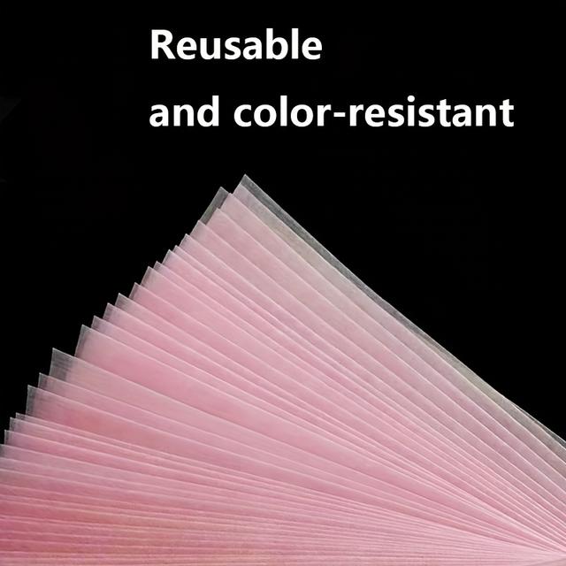 TEMU 1 Embalagem de 50 Folhas Reutilizáveis para Coloração de Cabelo, Folha Metálica para Enrolar Destaques de Cor de Cabelo, Materiais de Profissional para Uso Especializado