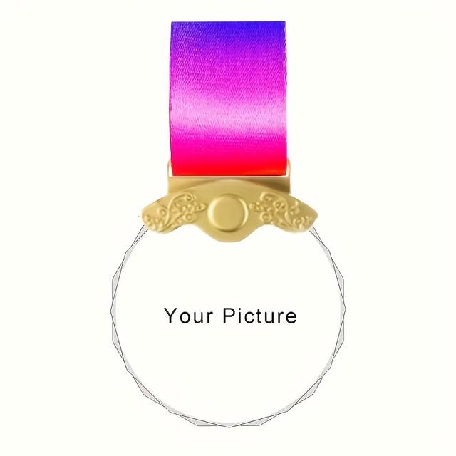 TEMU 1pc, Customizable Crystal Medal Trophy Glass Award, Commemorative Badge Prize, Personalized Color Printed Crystal Medal Award For Sports, Custom Logo Design Medal For Travel Game Trophy