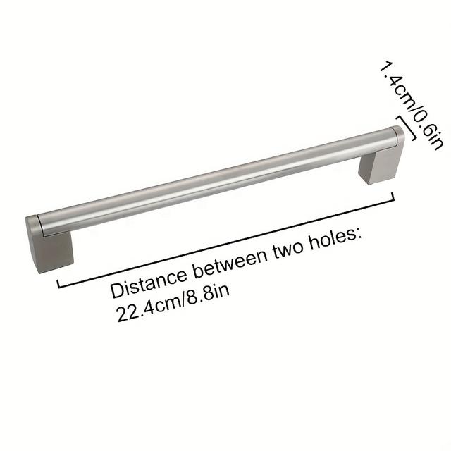 TEMU 1pc Stainless Steel Handle Pull Handle T-shaped Round Tube Hollow Handle For Cabinet Drawers, Hardware Furniture Additions