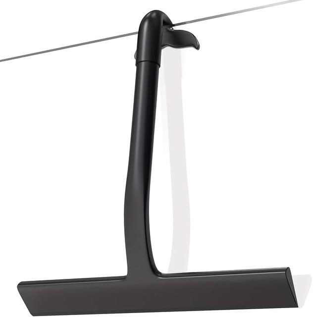 TEMU 고강도 실리콘 샤워 스퀴지 - 유리문, 거울, 타일 벽 및 차량용 다목적 유리 와이퍼 스크래퍼, 내구성 강한 욕실 및 창문 물제거 도구