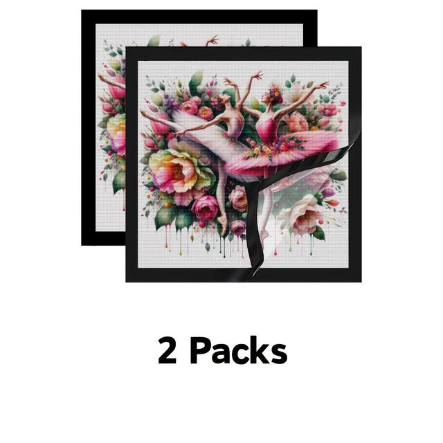 TEMU Diamond Painting Frames Set, 2/4/6/10 Pack, Pvc Material, For 12x12/12x16/16x16 Inch , Self-adhesive Backing, Versatile For Wall, Door, Glass, Office, Home, Commercial Use