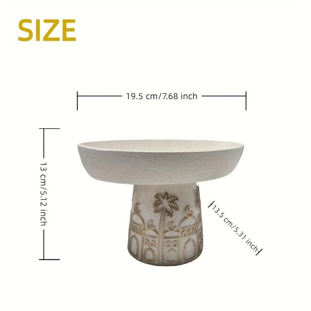 TEMU Kreatives Ramadan-Tablett aus Harz, ein festliches Eid al-Fitr-Deko-Tablett, dekorative Tabletts, nicht für Lebensmittelkontakt