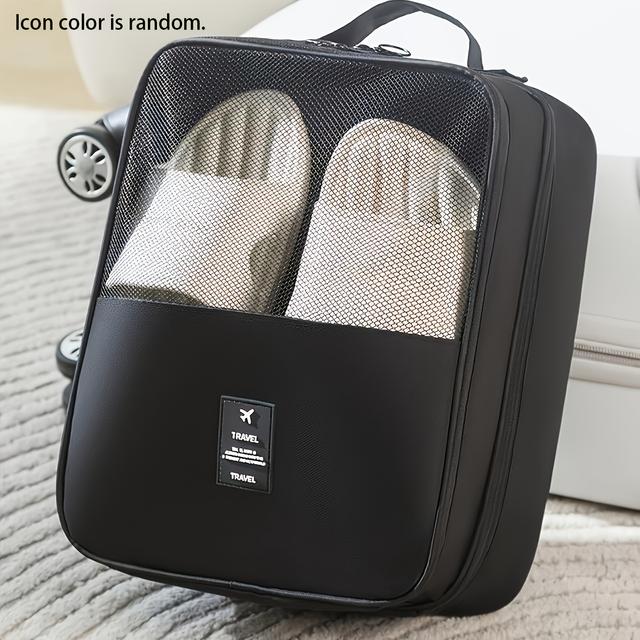 TEMU Travel Shoe Storage - A Hanging Storage Box With Large Capacity, Multifunctional, And Machine Washable. -saving Luggage Made Of Durable Material, Featuring Multiple Compartments, Suitable For All