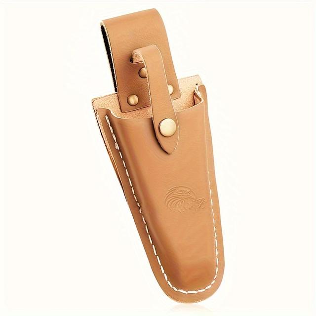 TEMU 1pc Leather Tool Pouch For Scissors, A Bag For Hardware Tools, Case For Pruning Shears And Scissors, Designed For Garden Pruning Tools And Pliers