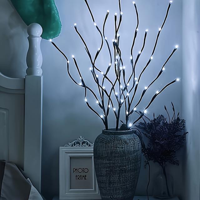 TEMU 1pc Vase Decorative Light 20 Leds - Wedding And Decoration, Valentine's Day Decoration, Birthday Party Decoration, Mother's Day Decoration, And Christmas Decoration, Best For Christmas