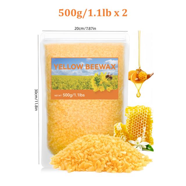 TEMU 500g/1000g Yellow Beeswax, Granulated Beeswax, Candle Making Wax, Pouring Candle Wax For Handcrafting, Diy Candle Making
