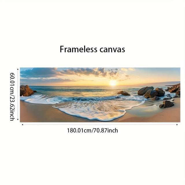 TEMU 2D/ 1 pieza 23.62*70.87 pulgadas / 60.01cm*180.01cm Pintura Moderna de Plumas de Aves sin para Sala, Decoración de Dormitorio y Salón Cuadro Liso Sin