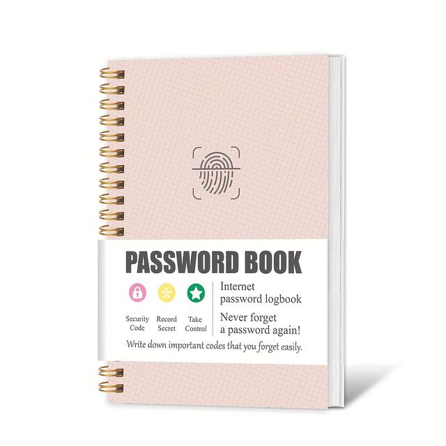 TEMU Compact Password Organizer - Handy For Online And Computer Access. A Privacy-safe Journal For Home, Work, Or