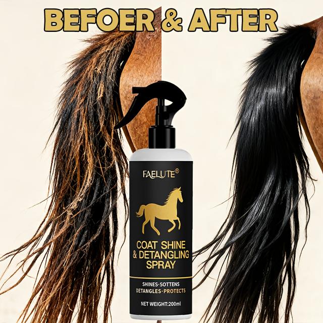 TEMU Faelute Spray - Instantly And Reduces Breakage Of Hair While Enhancing Natural Shine, 200ml Plant-based Formula For And Tail Care, Stylish Bottle With A Durable Nozzle