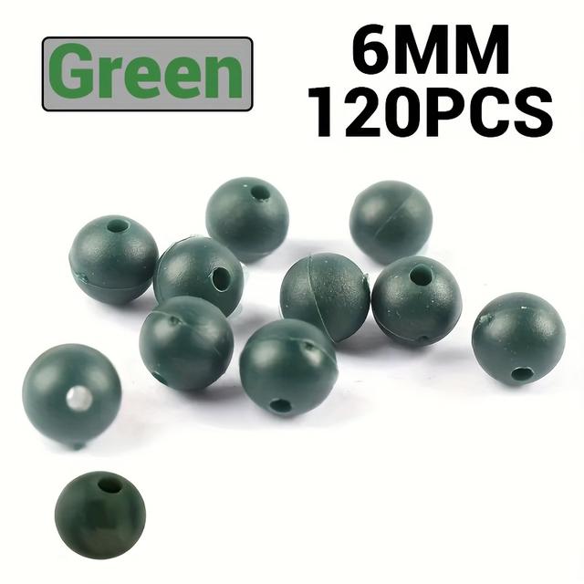 TEMU Fishing Rubber Stopper Beads Assortment Kit - 120/200pcs 6mm-8mm Elastic Beads For Chod Rig, Helicopter Rig, Carp Fishing Accessories