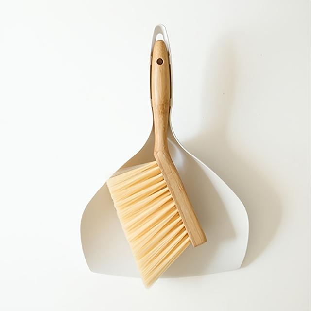 TEMU 1 Set Of 2-in-1 Dustpan And Broom Set, Desktop Broom And Dustpan Set, Hand Sweeping Set With Dustpan, For Kitchen, Living Room, And Windowsill, Hard Floor Cleaning Kit